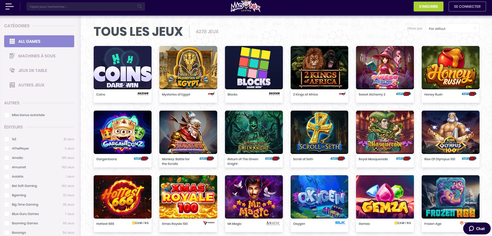 casino en ligne madnix