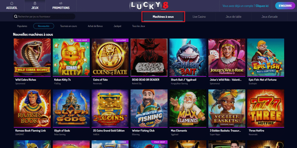 machine a sous lucky8