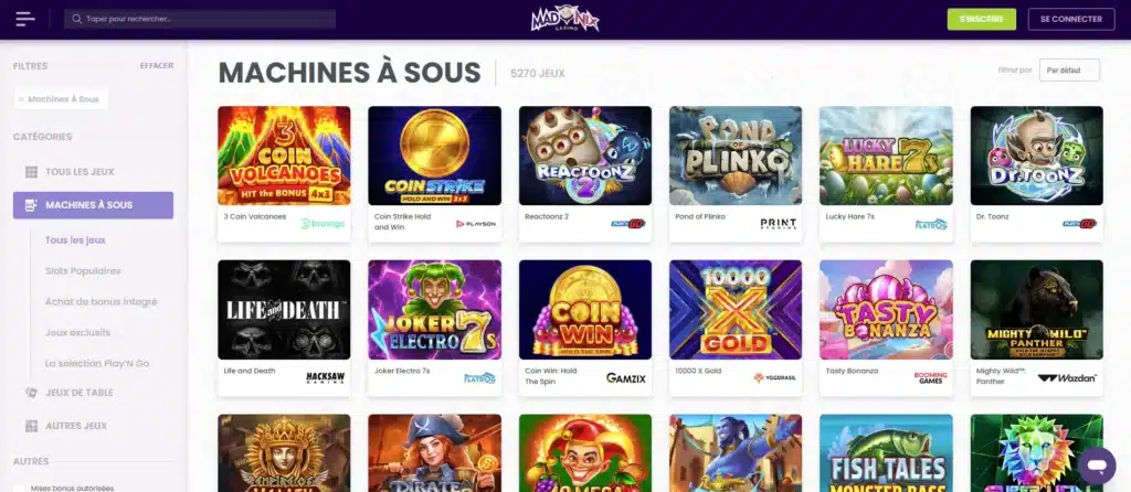 Madnix Casino 3 Machines à sous Madnix