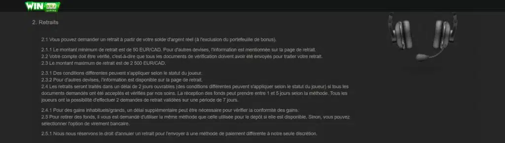 Notre Avis sur WinOui : Guide complet et analyse du Casino 15 Retirer de l'argent
