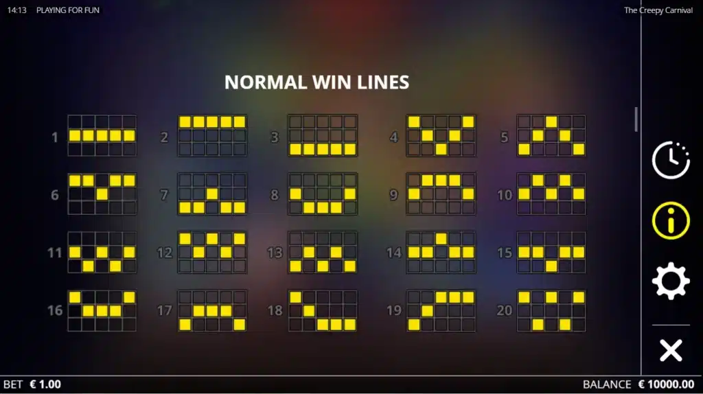 The Creepy Carnival 7 The Creepy Carnival : lignes de paiement