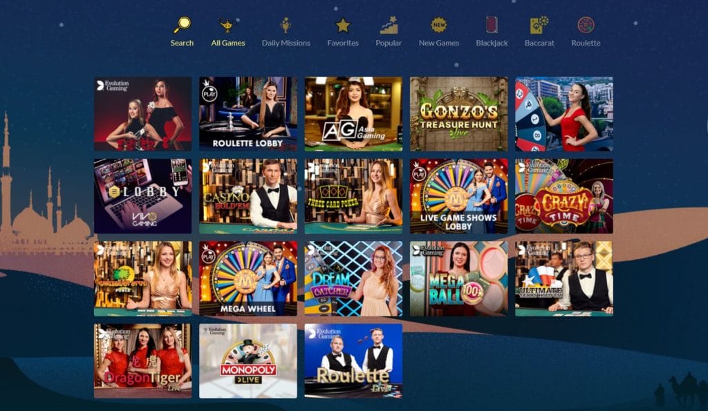 jeux live casino prince ali