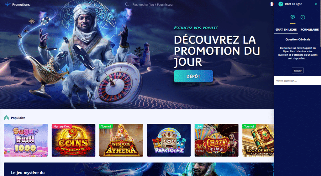 support chat prince ali casino