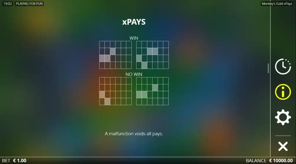 Monkey’s Gold xPays 7 Monkey’s Gold xPays : lignes de paiement