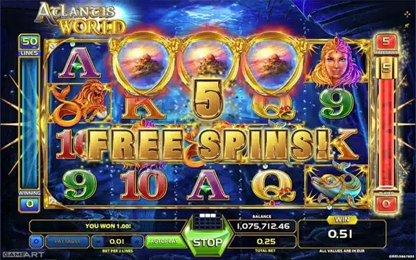 Atlantis World 4 Atlantis World : free spins