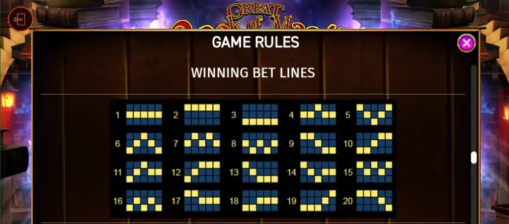 Great Book of Magic Deluxe 6 Great Book of Magic Deluxe : lignes de paiement