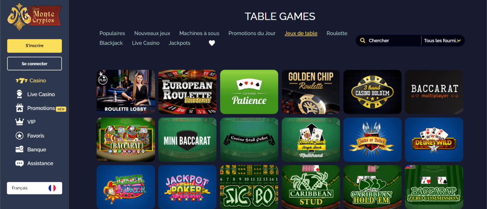 Montecryptos 4 jeux de table montecryptos