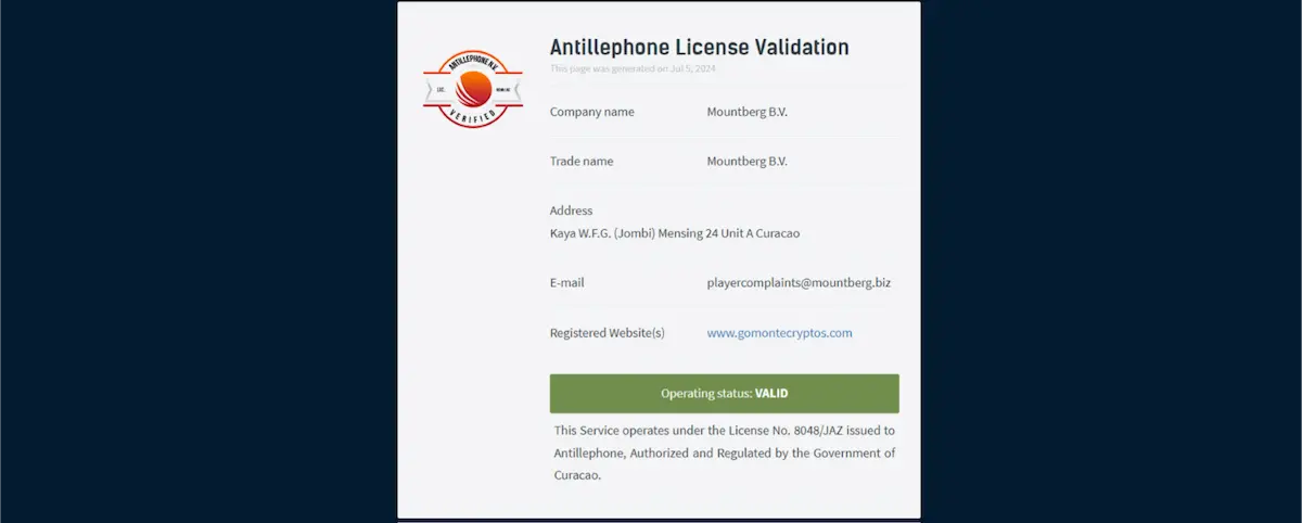 Montecryptos 6 licence montecryptos