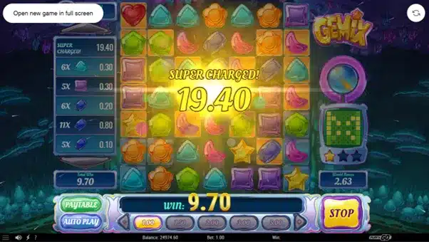 Gemix slot : caractéristiques