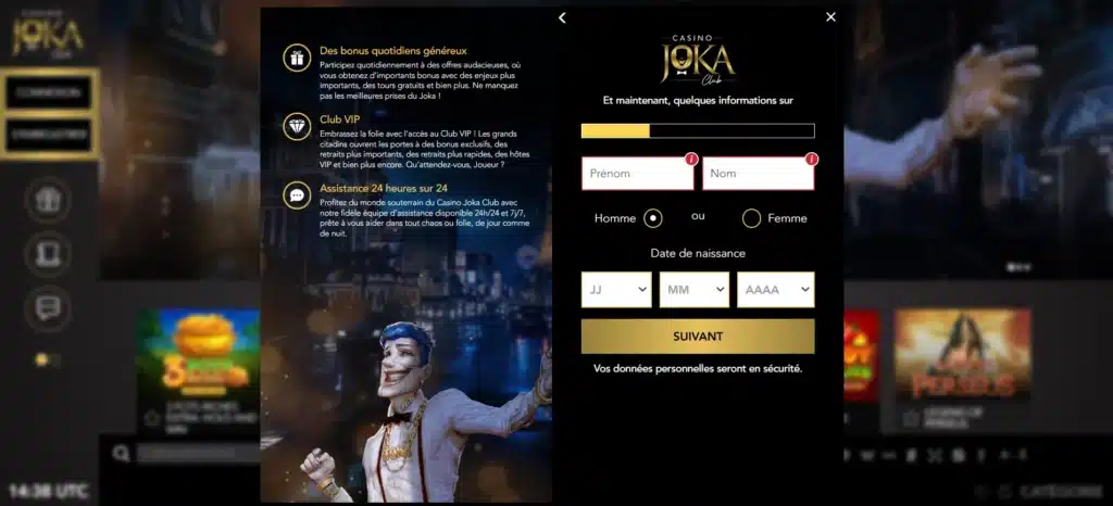 Notre Avis sur Casino Joka : Guide complet et analyse du casino 17 Inscription données personnelles