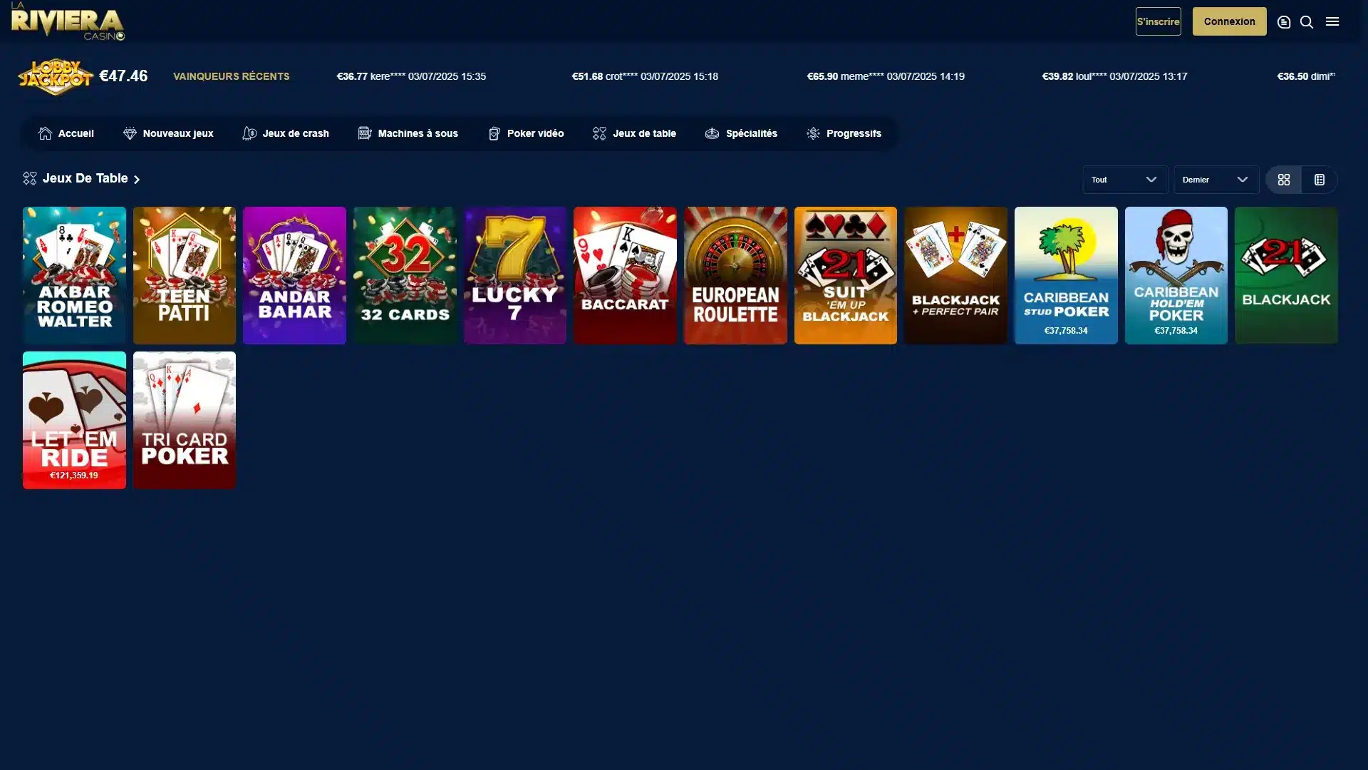 Notre Avis sur La Riviera Casino 3 jeux de table sur la riviera