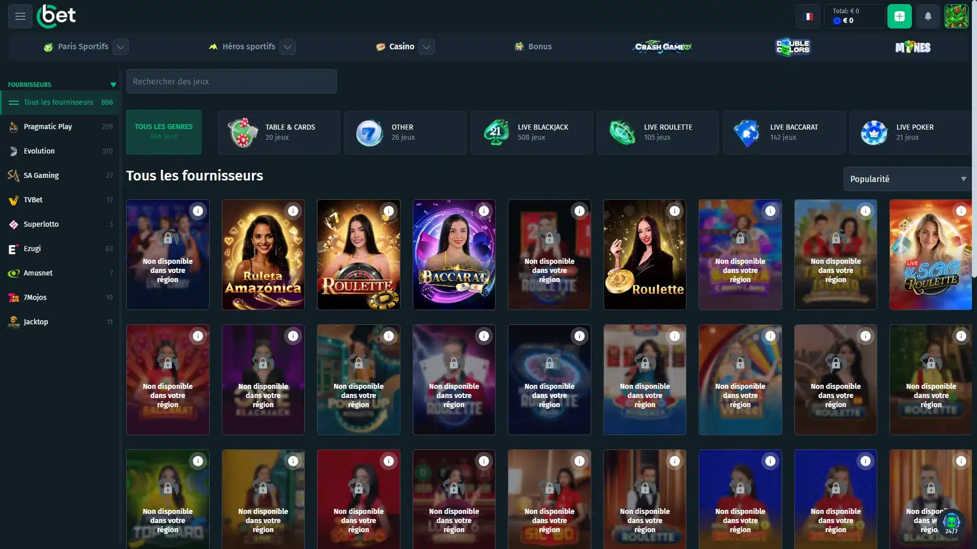 Notre Avis sur Cbet Casino 4 live casino sur cbet