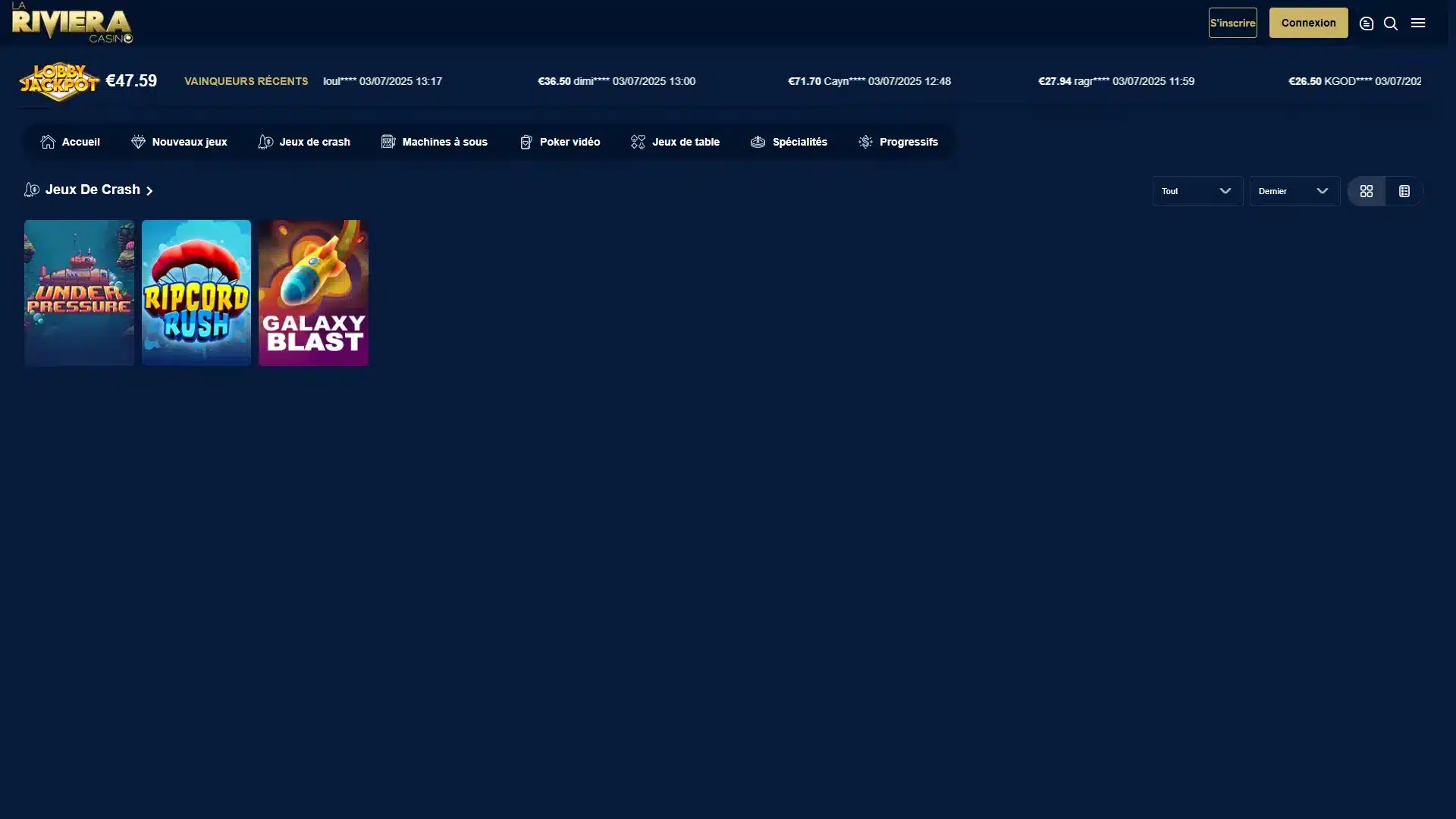 Notre Avis sur La Riviera Casino 4 mini-jeux sur la riviera