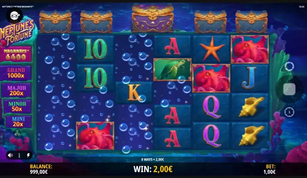 Neptune's Fortune Megaways 3 Neptune’s Fortune : cascades