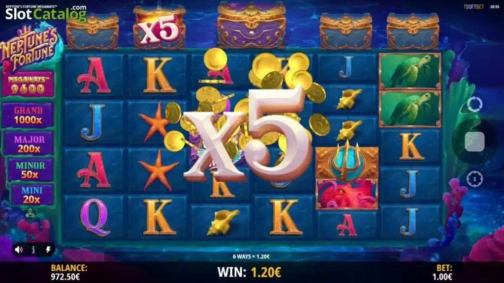 Neptune's Fortune Megaways 4 Neptune’s Fortune : multipicateurs