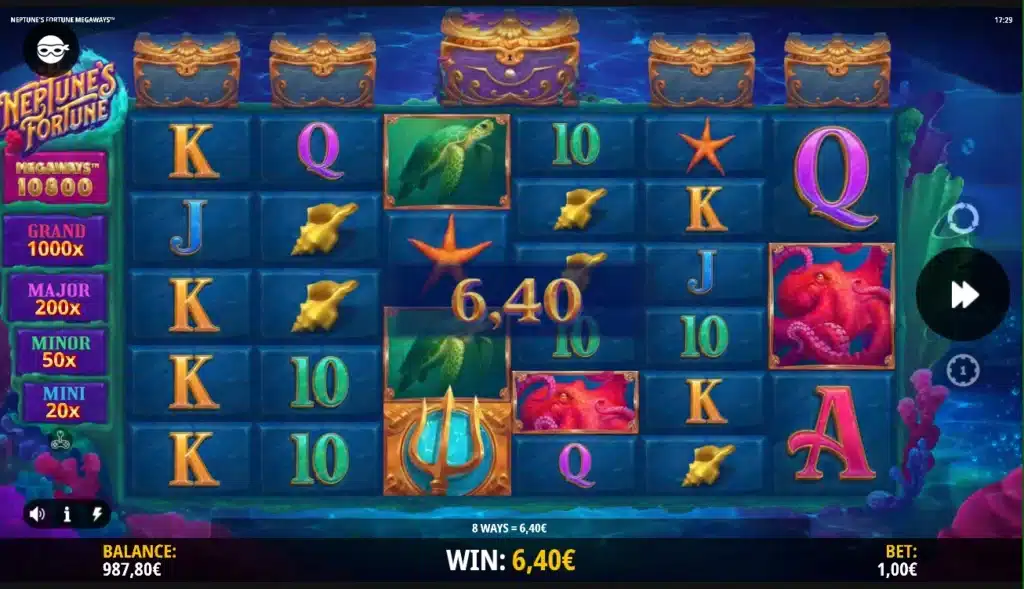 Neptune's Fortune Megaways 6 Neptune’s Fortune : RTP