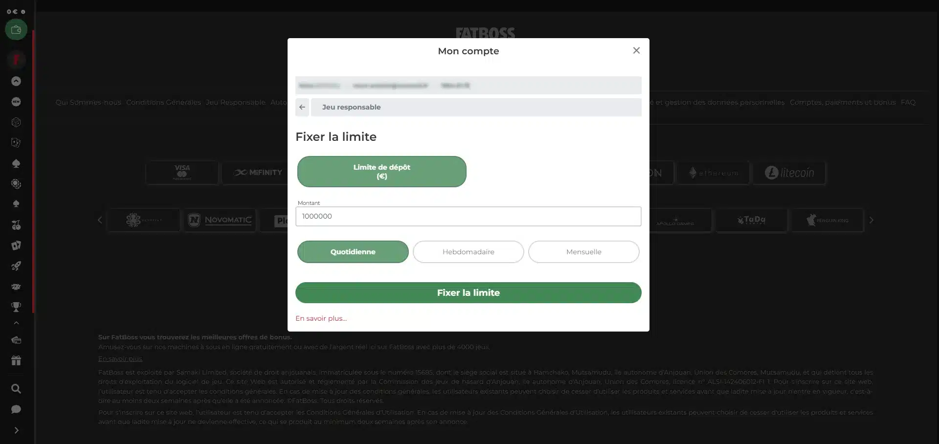 Notre Avis sur FatBoss 14 limites de dépôts sur fatboss