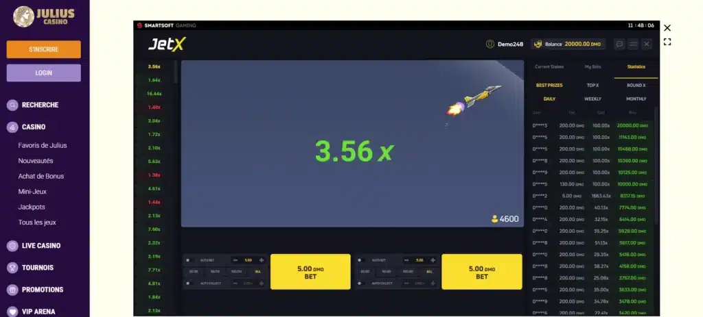 Jetx : Avis & Détails sur le célèbre jeu de Cbet 18 jet x sur julius casino