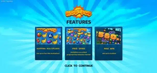 Hop 'N' Pop : la machine à sous aux multiples fruits savoureux ! 5 machine à sous Hop ‘N’ Pop : bonus