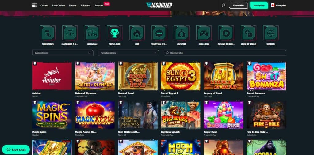 jeux casino casinozer