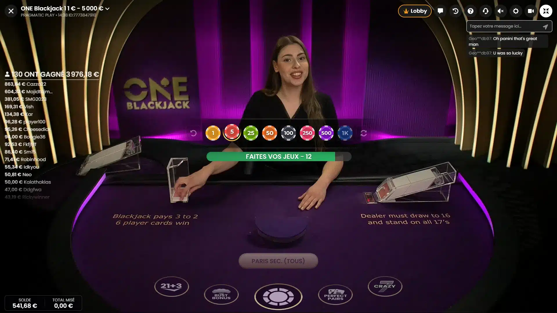 one blackjack