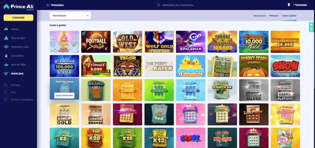 Jeux de grattage : Guide complet du jeu de tabac 5 catalogue de jeux à gratter prince ali casino