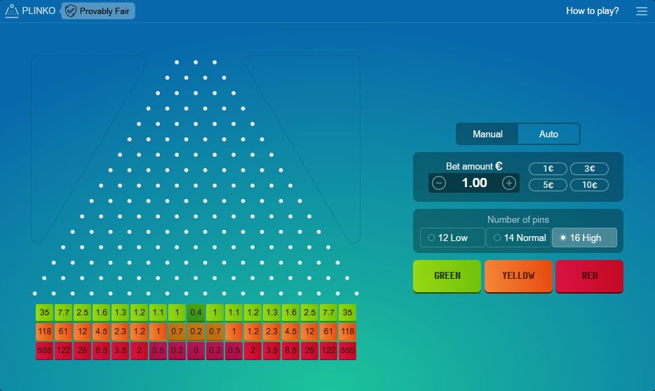 Plinko jeu casino