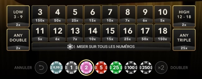 lightning dice bet mise