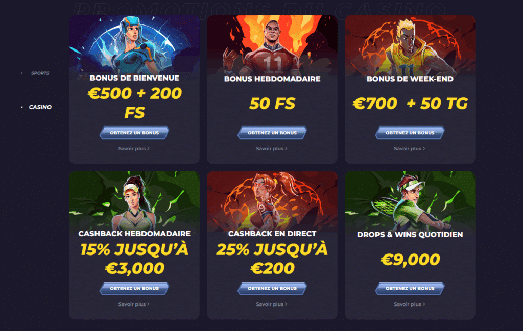 Powbet Casino 1 Bonus de bienvenue du casino PowBet