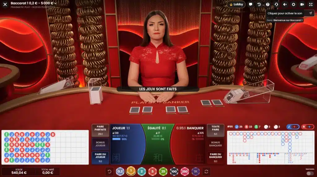 bacarrat de pragmatic play live