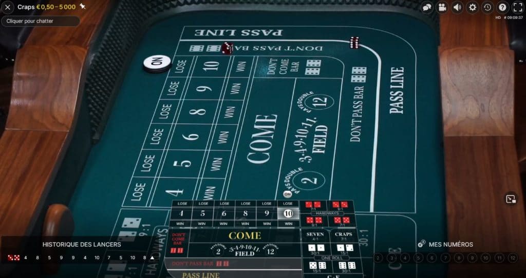 craps live casino