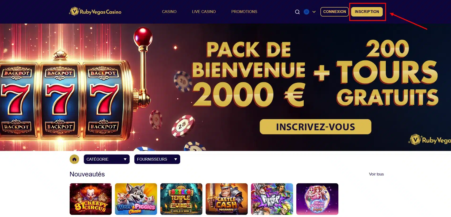 Notre avis sur Ruby Vegas 13 inscription rubyvegas casino 1