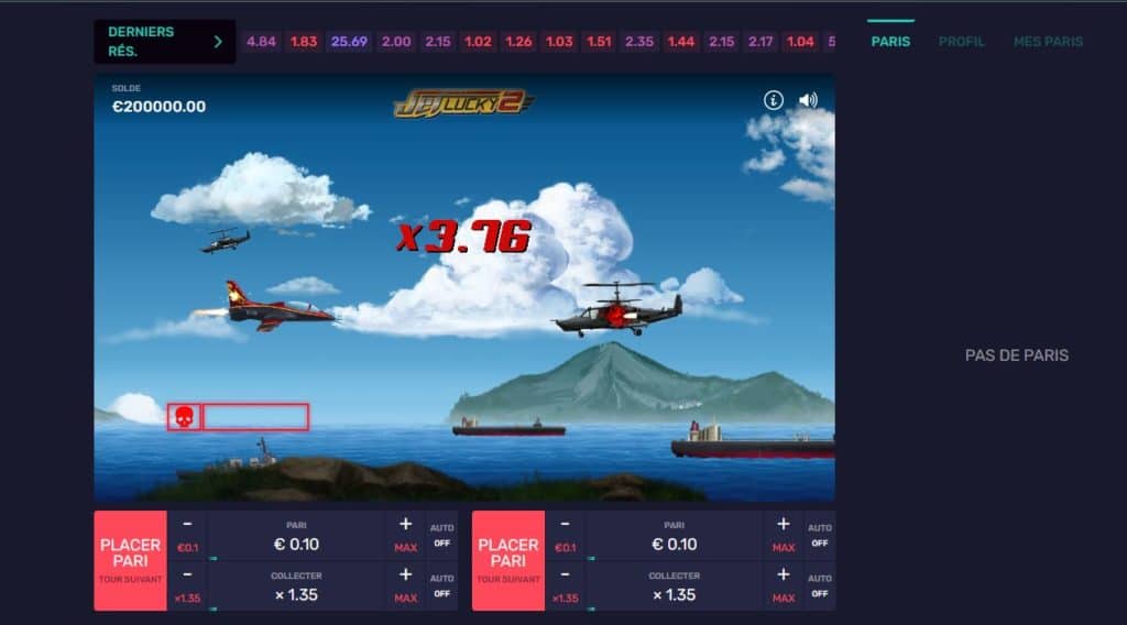 Jet lucky 2 bonus