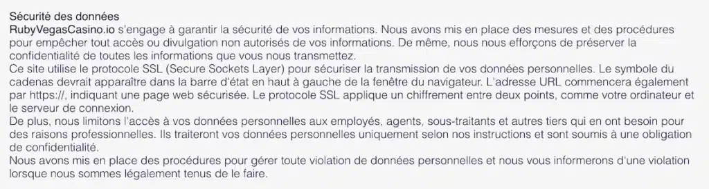 Notre avis sur Ruby Vegas 18 sécurité des transactions ruby vegas
