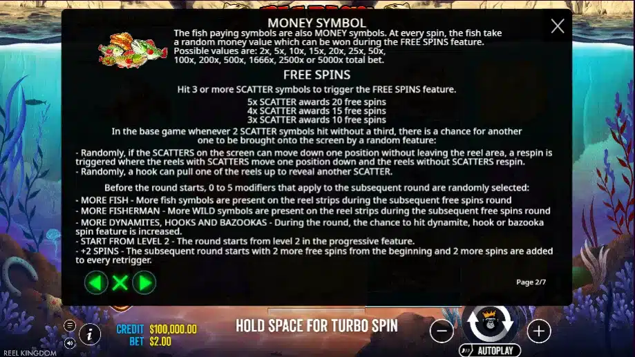 Big Bass Splash 6 Big Bass Splash : fonctionnalités spéciales