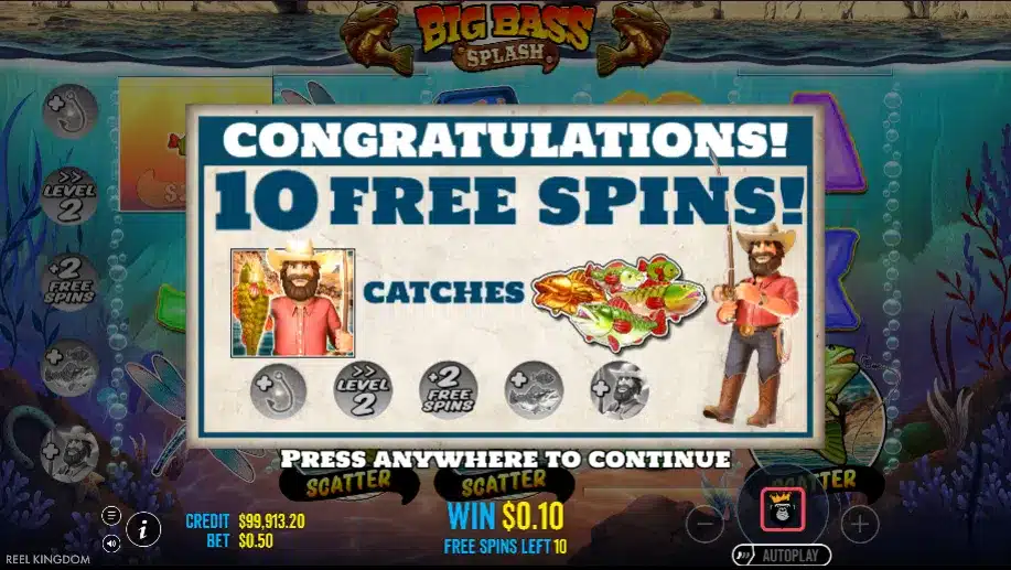 Big Bass Splash 4 Big Bass Splash : free spins