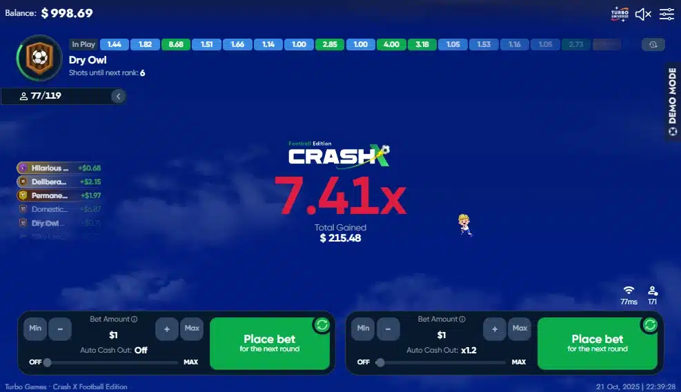 Crash X Football Edition Avis : Guide complet pour jouer gratuitement 20 Crash X cash out Turbo Games