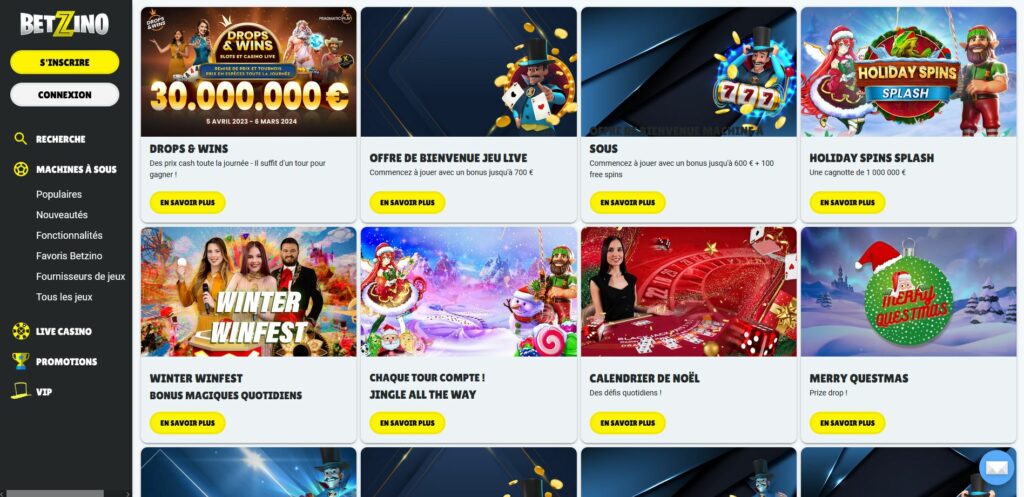 Offres de Betzino Casino