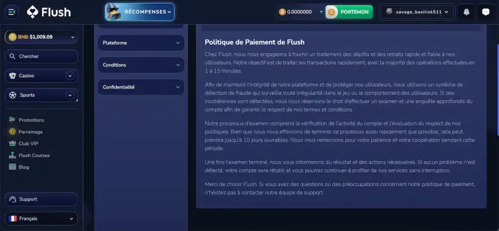 Flush Casino : notre avis complet 19 flush politique de paiement