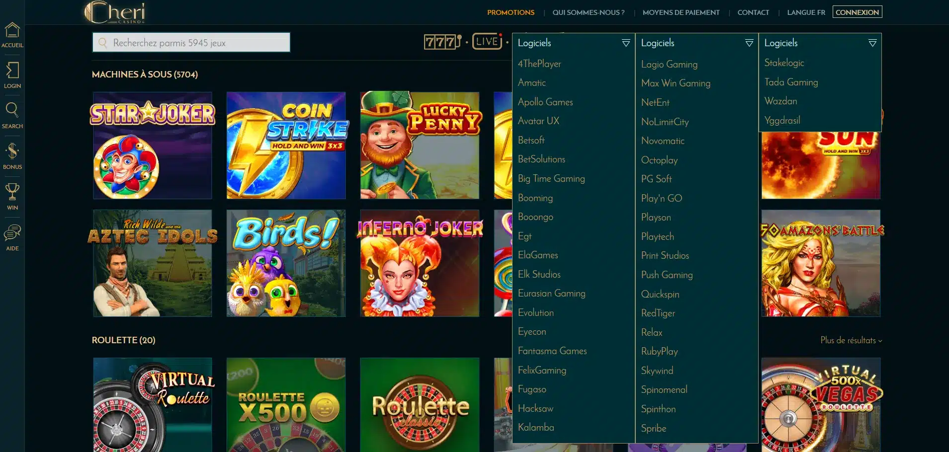 Notre Avis sur Cheri Casino 10 fournisseurs sur cheri casino