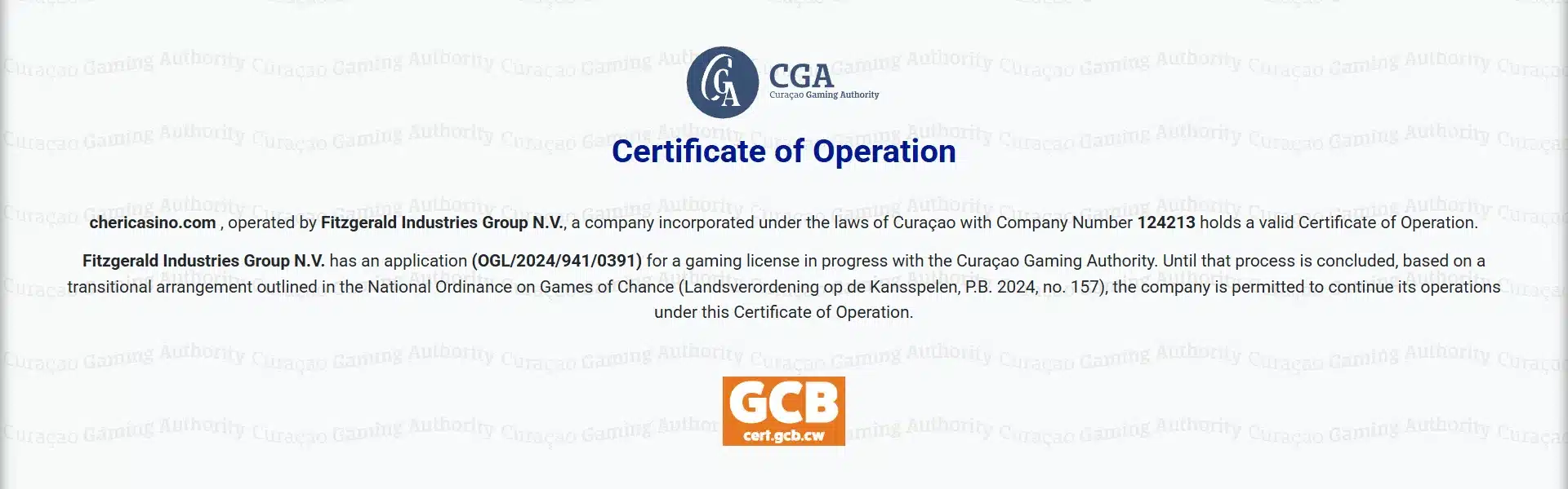 Notre Avis sur Cheri Casino 12 licence de cheri casino