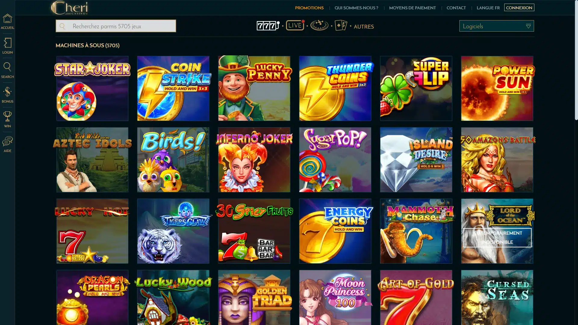 Notre Avis sur Cheri Casino 6 machines à sous sur cheri casino