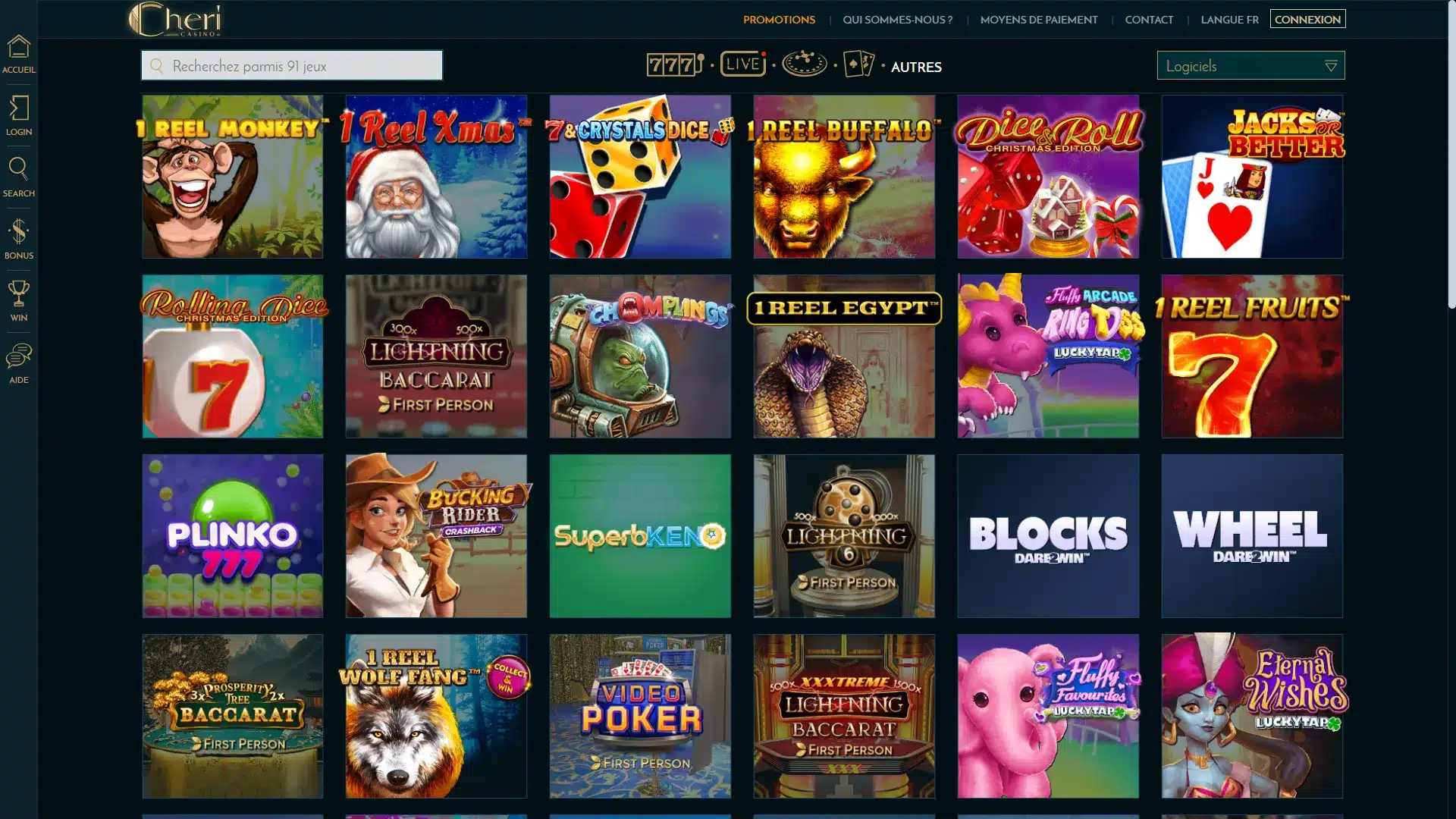 Notre Avis sur Cheri Casino 9 mini jeux sur cheri casino