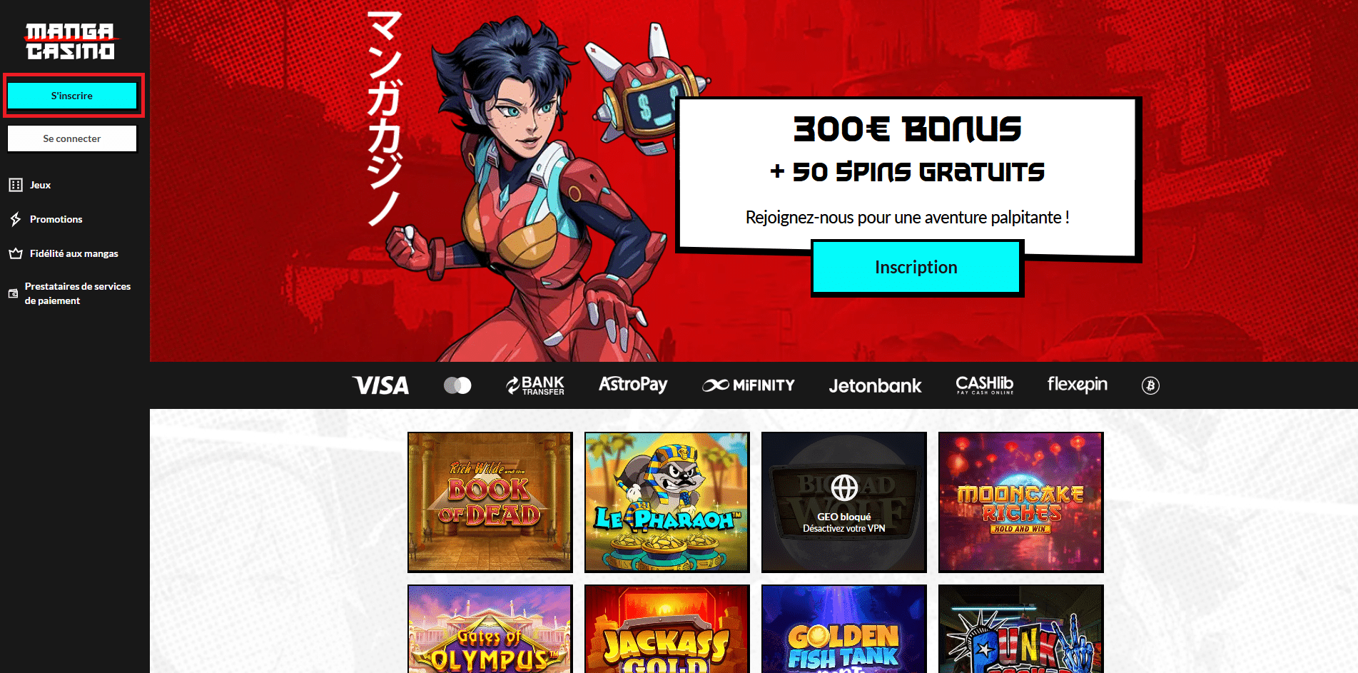 manga casino code promo