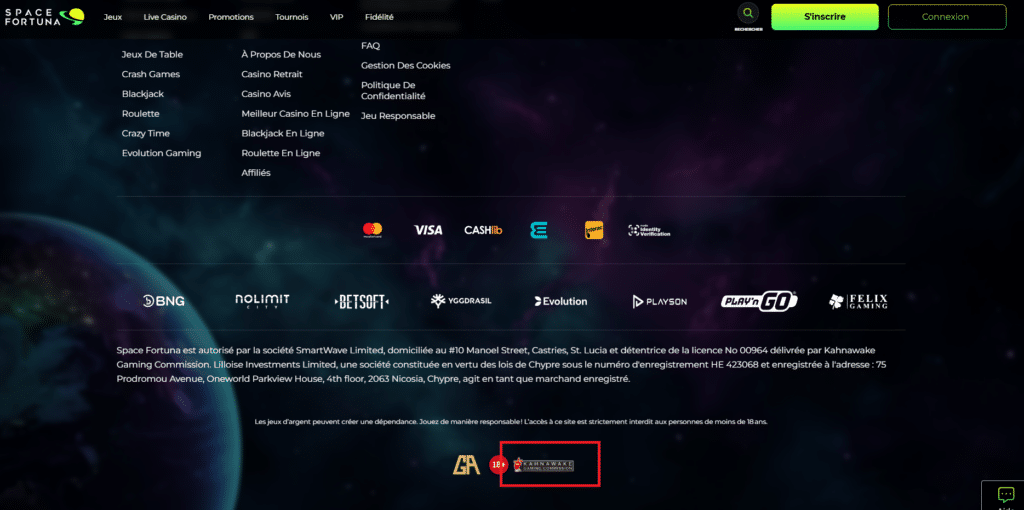 licence jeux space fortuna
