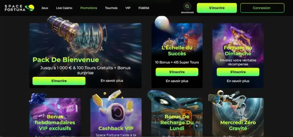 Notre Avis sur Space Fortuna 1 space fortuna bonus