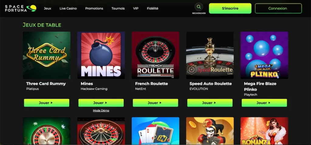 Jeux de table Space Fortuna