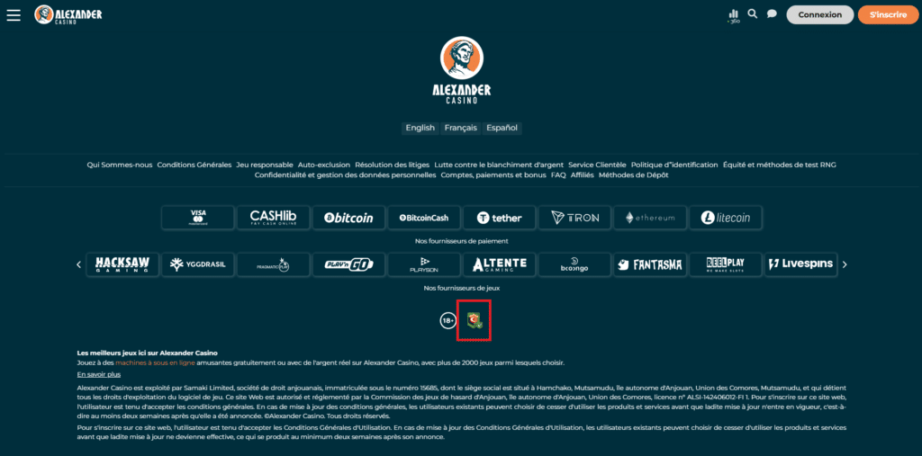 Alexander Casino 9 Licence Alexander Casino