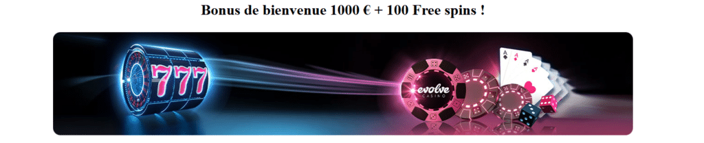 bonus bienvenue evole