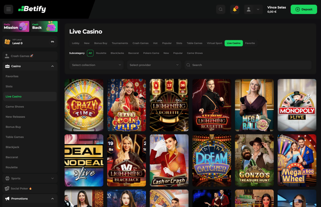 casino en direct betify